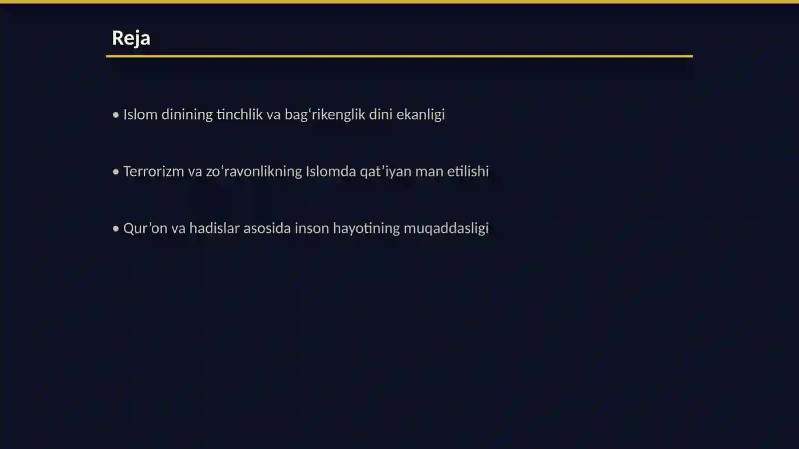Islomda terrorizmning qoralanishi va Vatanparvarlik g'oyalari 2