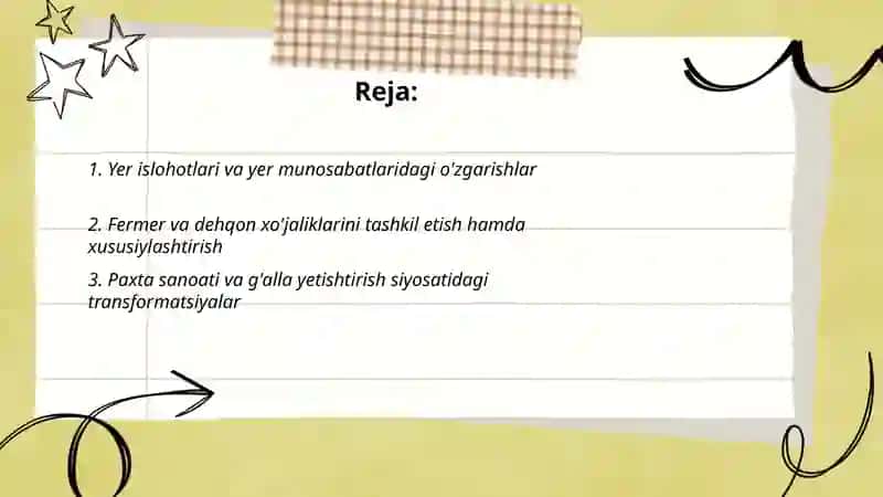 Mustaqillik yillarida qishloq xoʼjaligi sohasidagi oʼzgarishlar 2