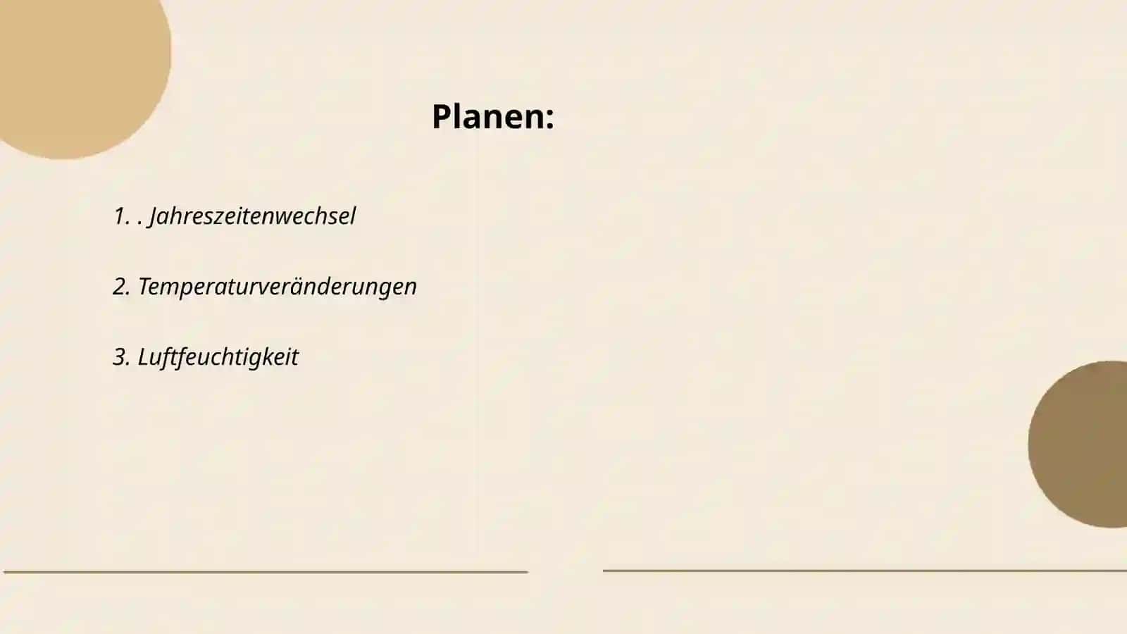 Jahreszeitenwechsel in Deutschland 2