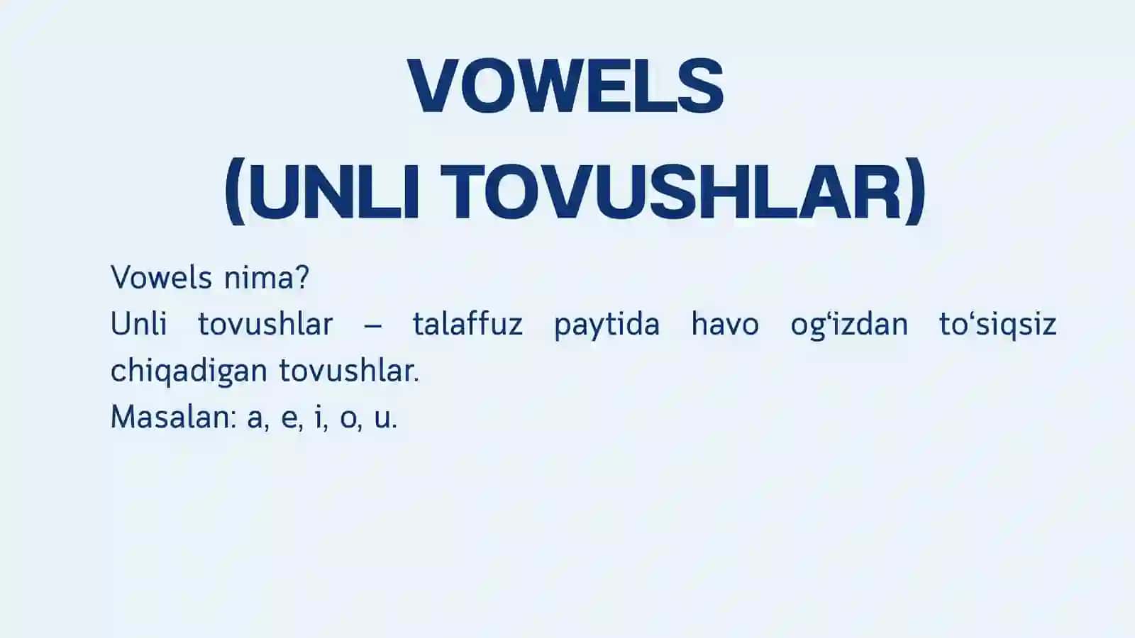 Vowels 2