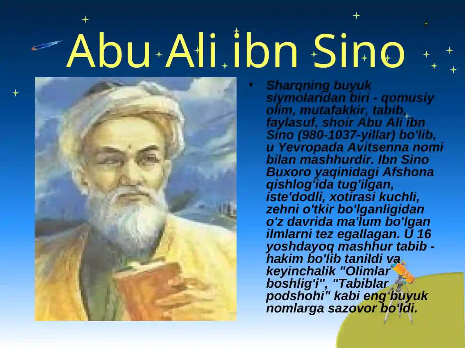 Abu Ali Ibn Sinoning ta`limiy qarashlari 2