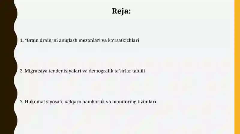 Ta'rif va o'lchov mezonlari 2