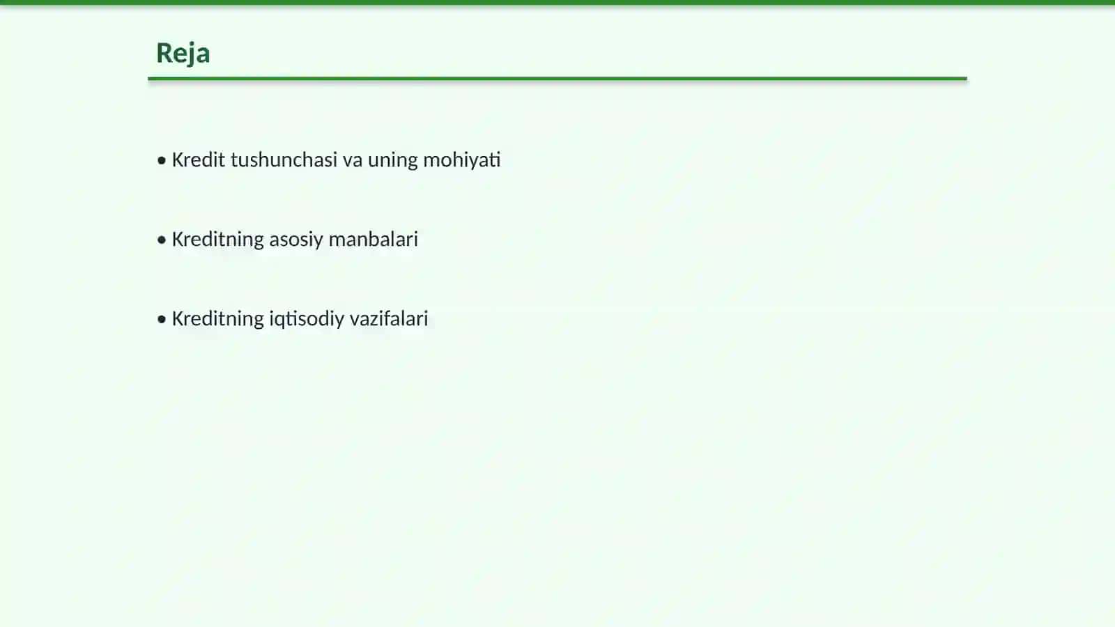 Kreditning mohiyati, manbalari va vazifalari 2