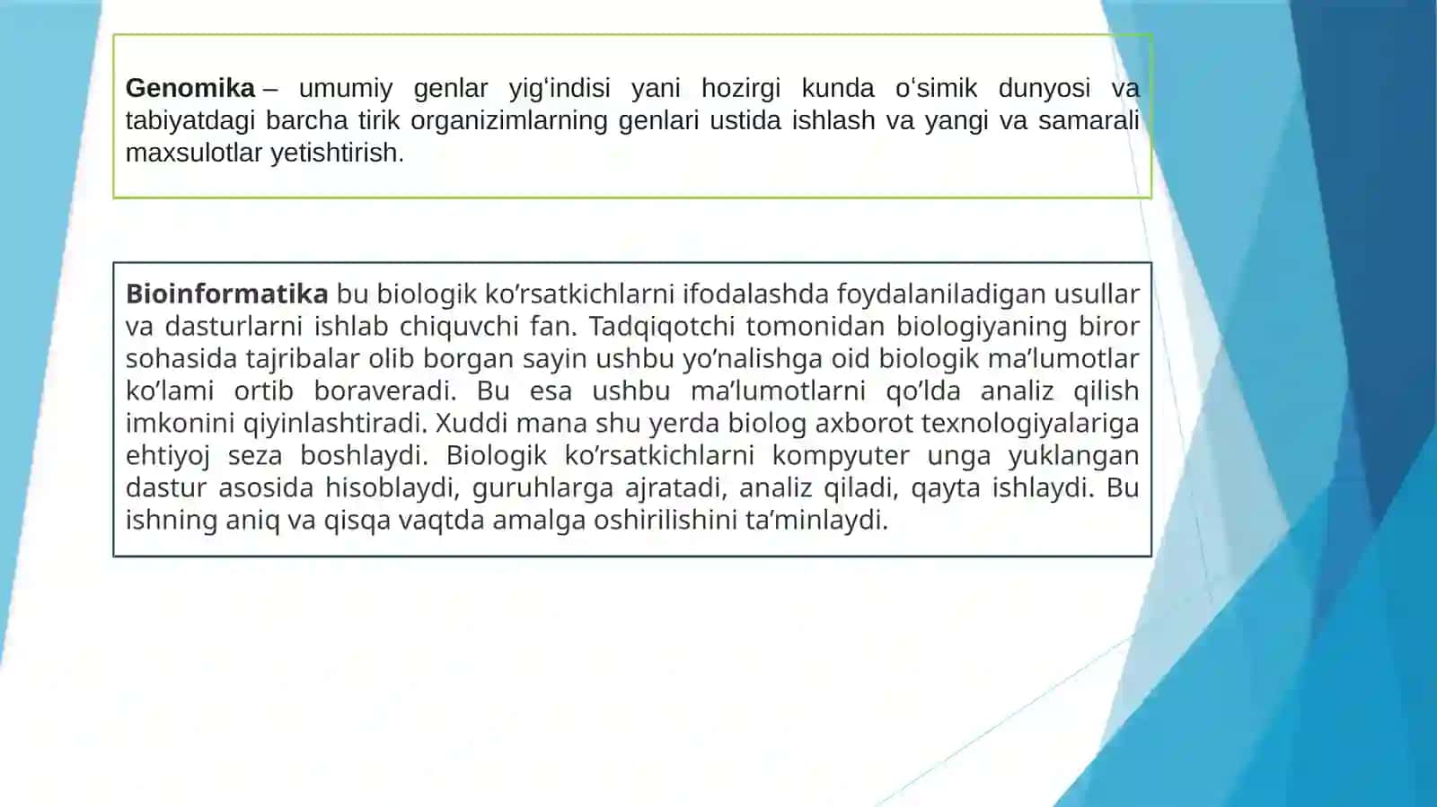 Genomika va bioinformatika fani haqida 2