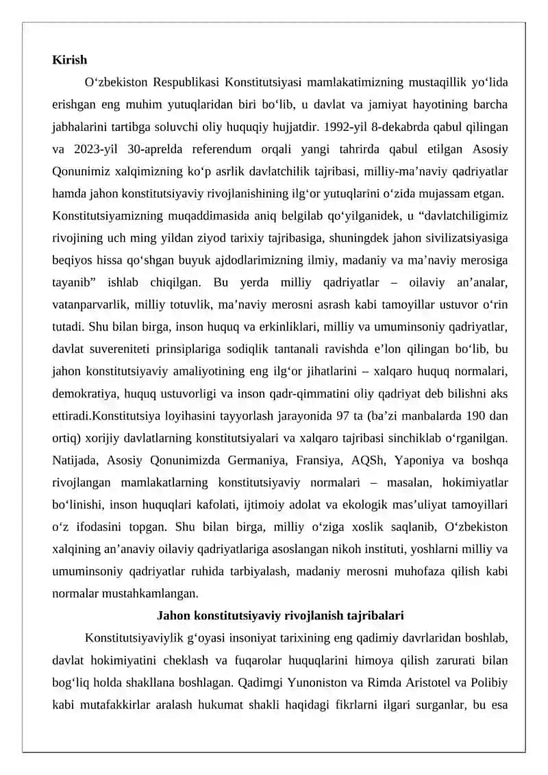 O‘zbekiston Respublikasi Konstitutsiyasi 2