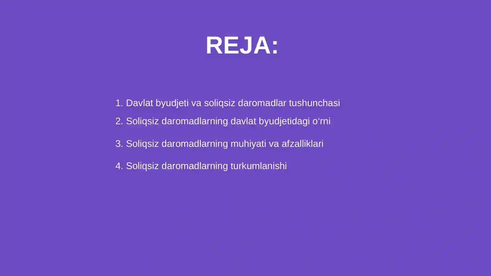 Davlat byudjeti soliqsiz daromadlarining zarurligi,mohiyati va turkumlanishi 2