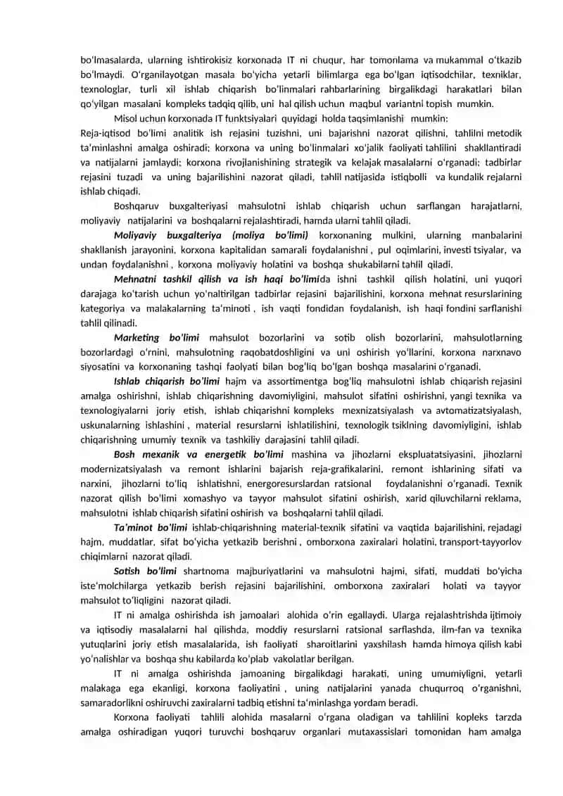 Korxonalarning ishlab chiqarish faoliyatini ifodalovchi ko’rsakichlarini tahlil qilish usullari 2