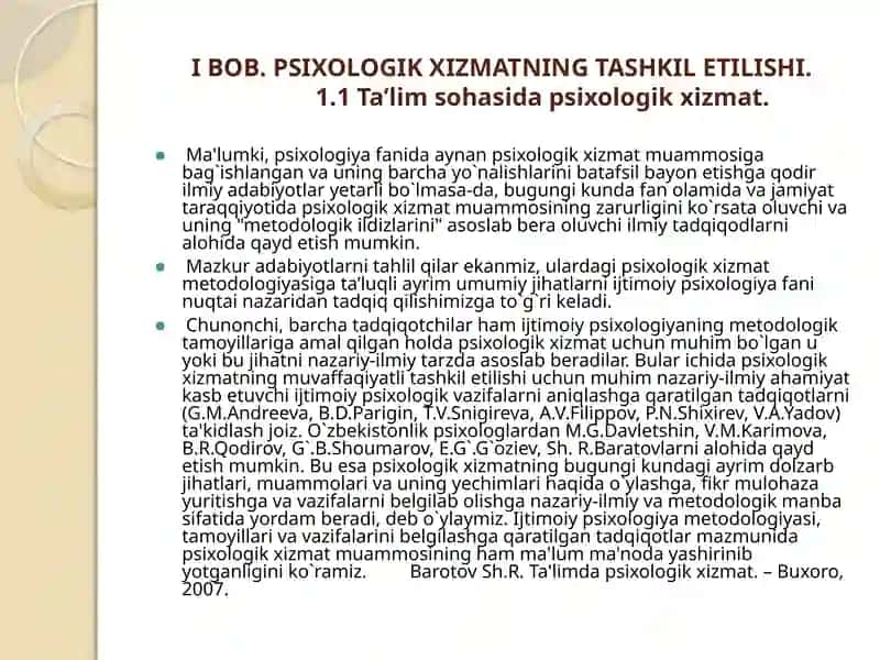TA’LIM TIZIMIDA PSIXOLOGIK XIZMAT VA UNING SAMARARADORLIGI 2