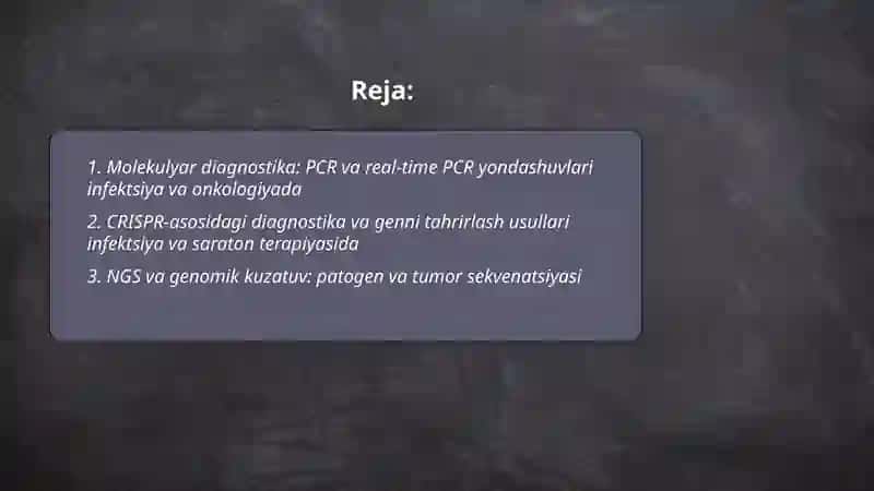 Biotexnologiyada yuqumli va onkologik kasalliklarni diagnostika qilish va davolash 2