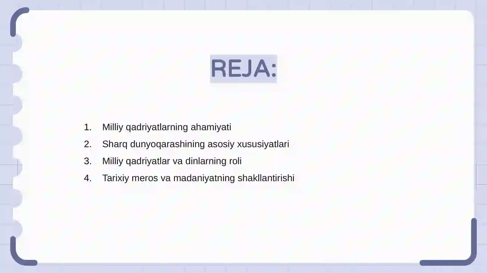 Milliy qadriyatlar asosida Sharq dunyoqarashini shakllantirish 2