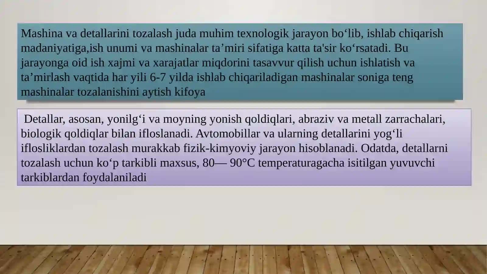TRANSPORT VOSITALARI DETALLARINI YUVISH VA TOZALASH ISHLARI 2