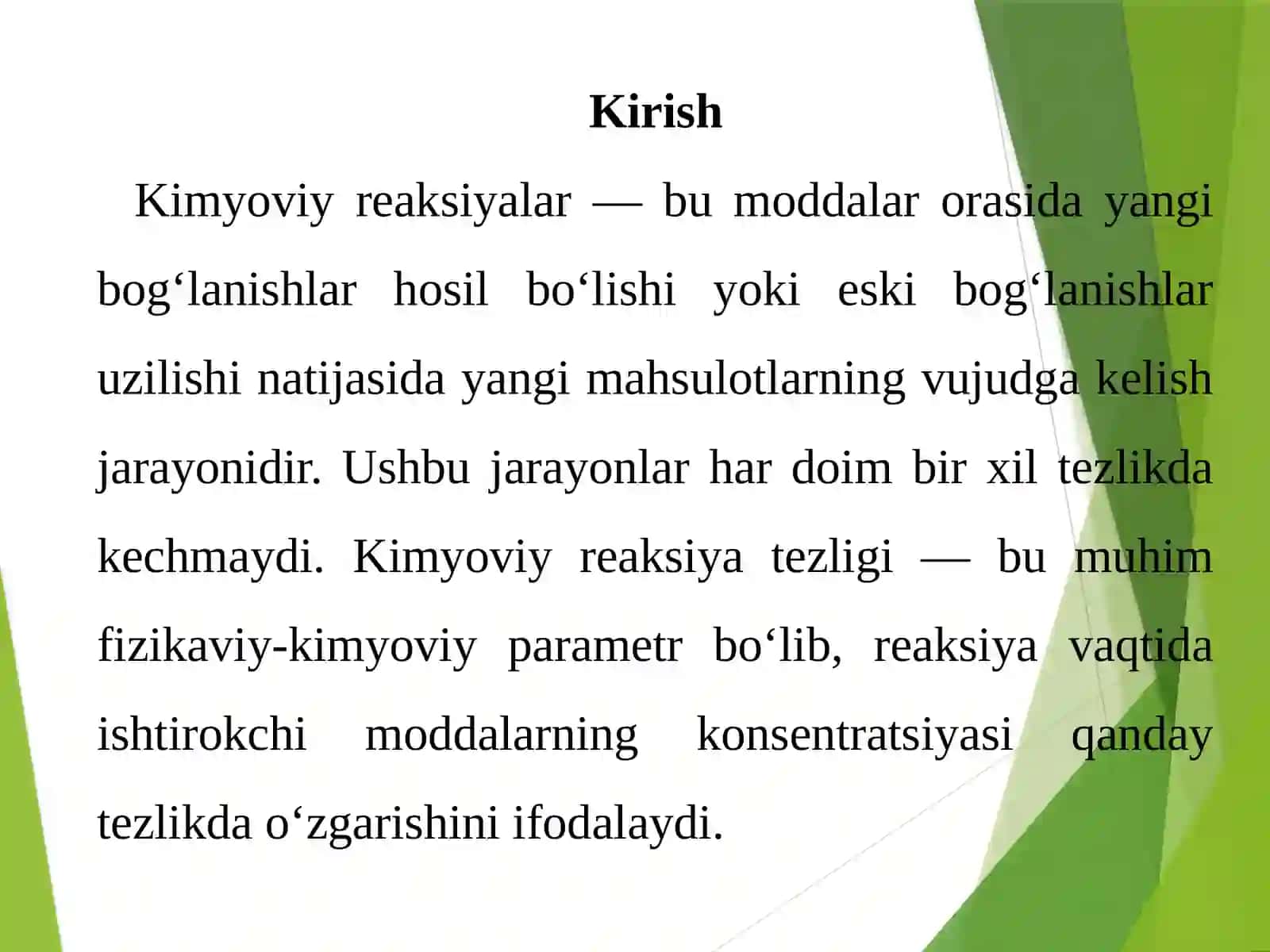 Fizikaviy kimyo fanidan tayyorlangan kurs ishi TAQDIMOTI 2