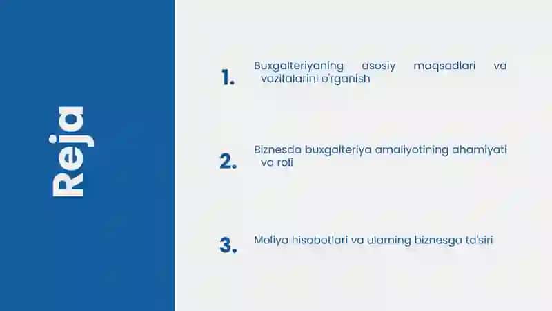 Biznesdabuxgalteriyafaning maqsadi va vazifalari 2