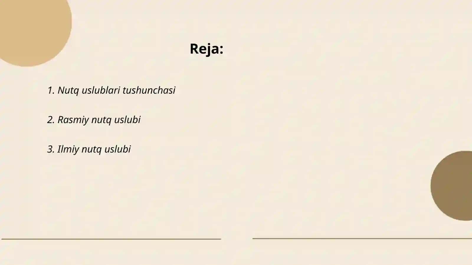 Nutq uslublari bo'limini o'qitish 2