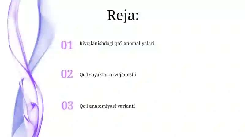 Qo'l suyagi variantlari 2