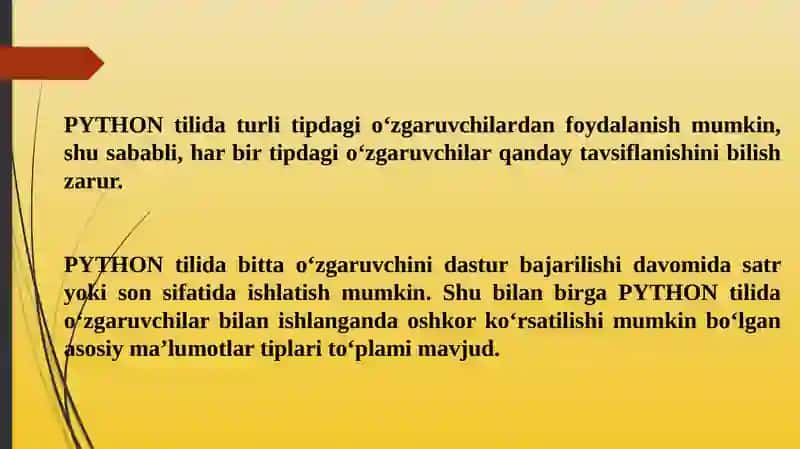 Python da matematik funksiyalar, pythonda arifmetik, mantiqiy operatorlar va ularning tadbiqi 2