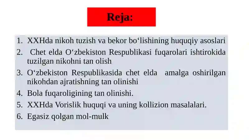 oila va vorislik munosabatlarining kollizion masalalari 2