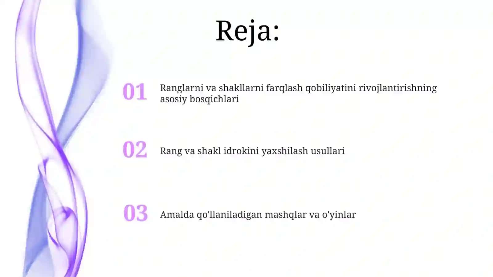 Ranglarni va shakllarni ajrata olish qobilyatini shakllantirish 2