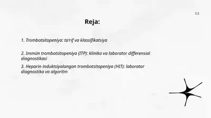 Trombotsitopeniyalar turlari,laborator differensial diagnostikasi 2
