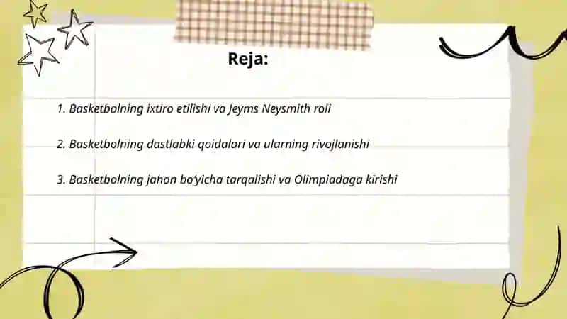 Basketbolning ixtiro etilishi va Jeyms Neysmith roli 2