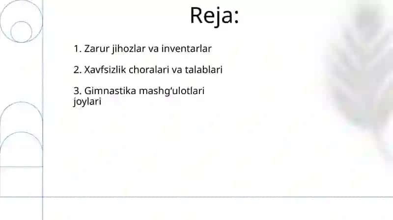 Zarur jihozlar va inventarlar 2