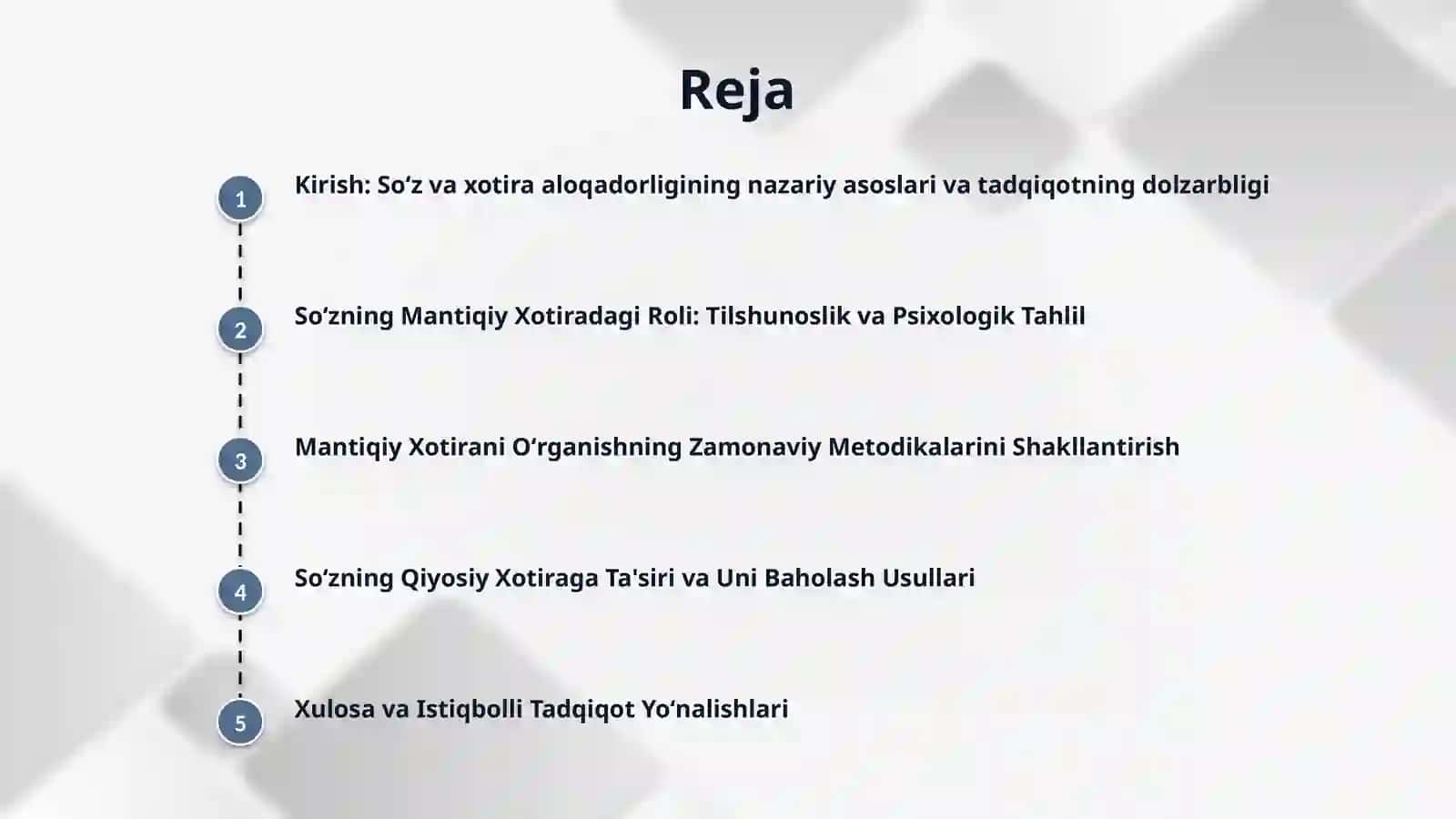 Soʻz - mantiqiy xotirani oʻrganish metodikasi 2