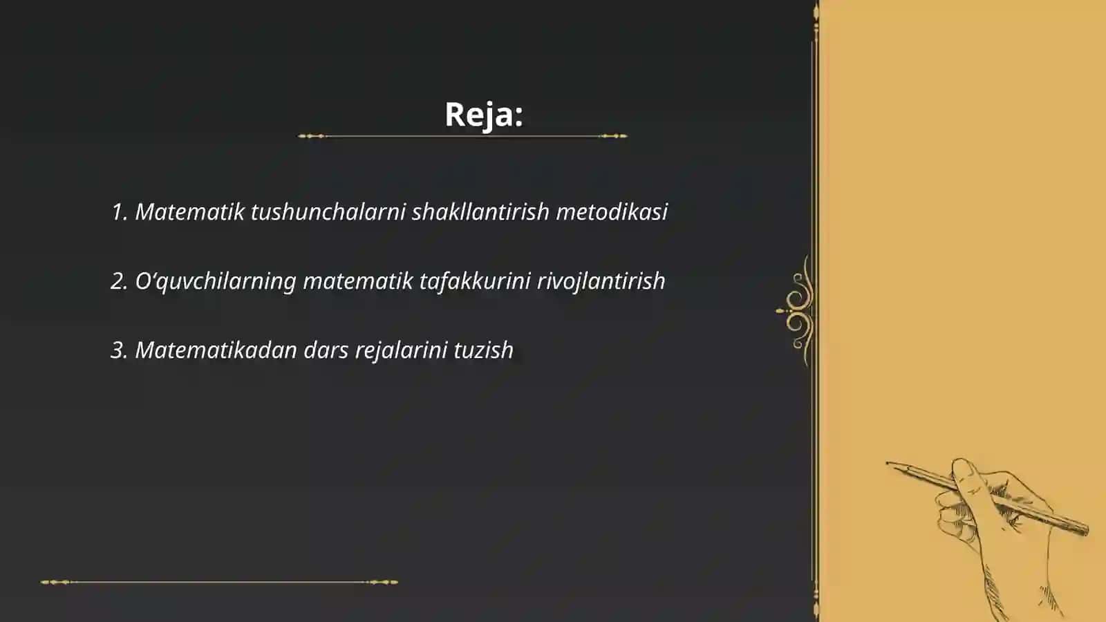 Matematika oʻqitish metodikasi 2
