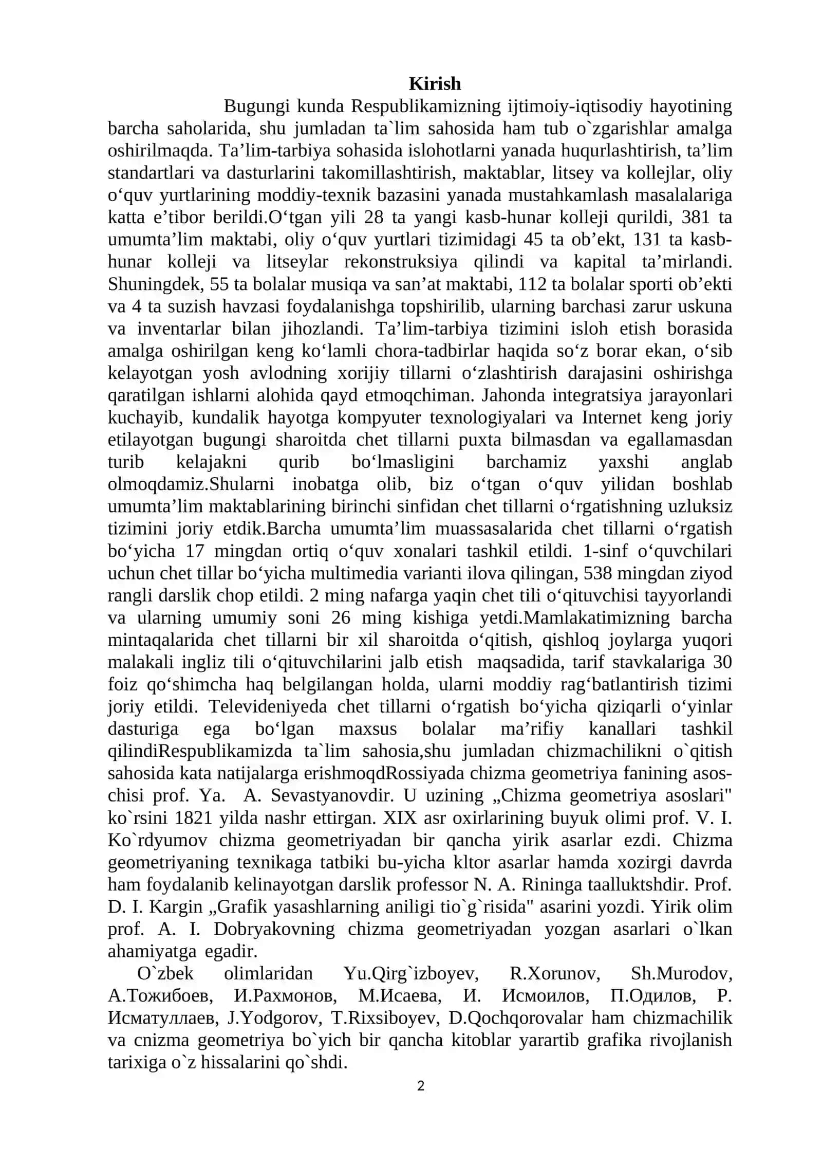 Detal texnik rasmini tuzish 2