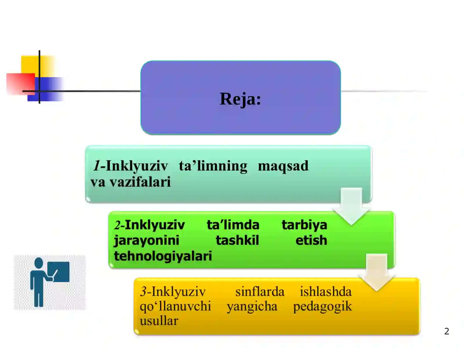 INKLYUZIV SINFLARDA ISHLASHDA YANGICHA PEDAGOGIK QARASHLAR 2