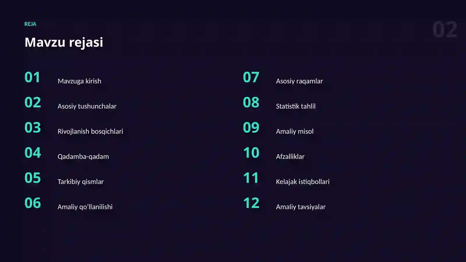 AI MA'LUMOTLAR BILAN ISHLASH 2