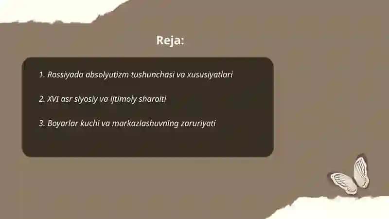 Rossiyada absolyutizimning shakllanishi 2
