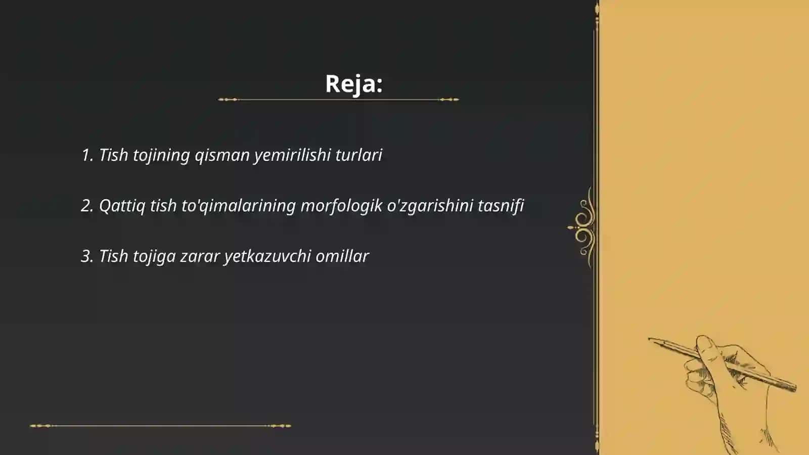 Tish tojining qisman yemirilishi 2