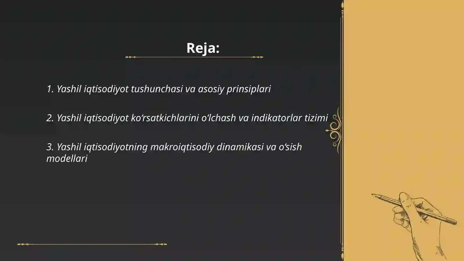 Yashil iqtisodiyot tushunchasi va asosiy prinsiplari 2