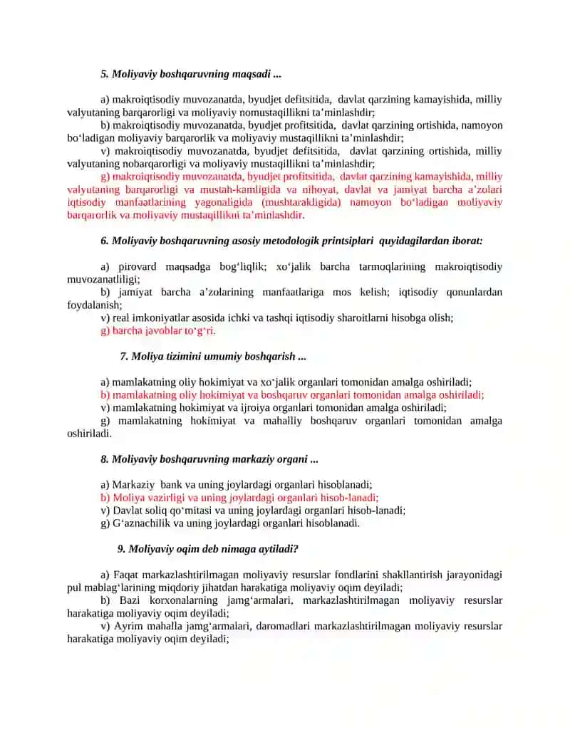 Moliyaviy boshqaruv 2