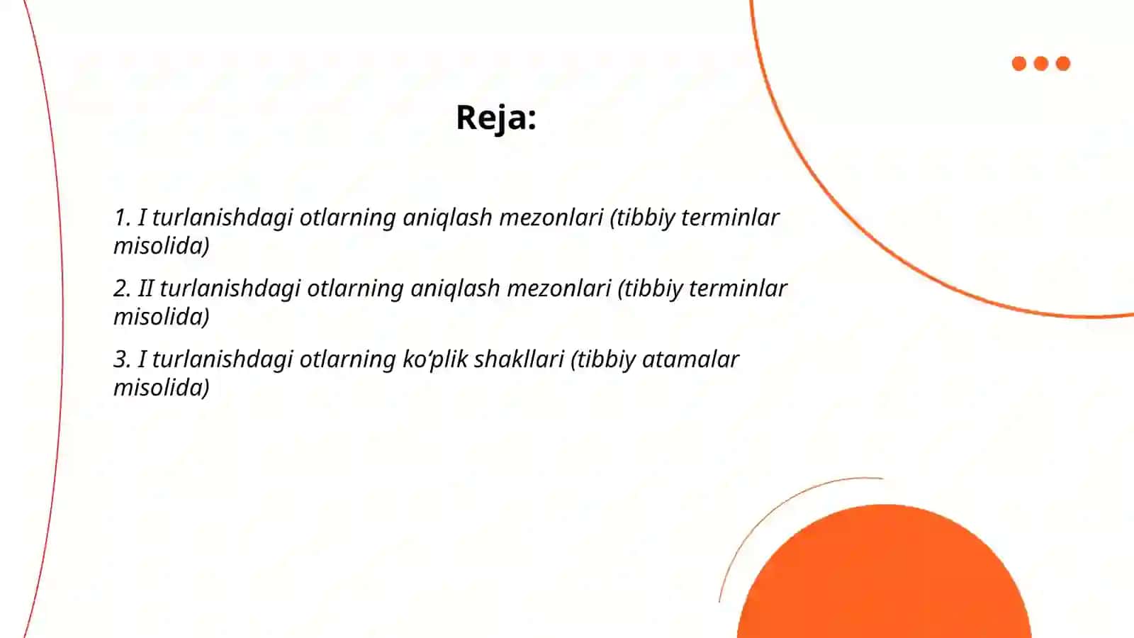 I va II turlanishdagi otlar (tibbiy terminlar misolida) 2