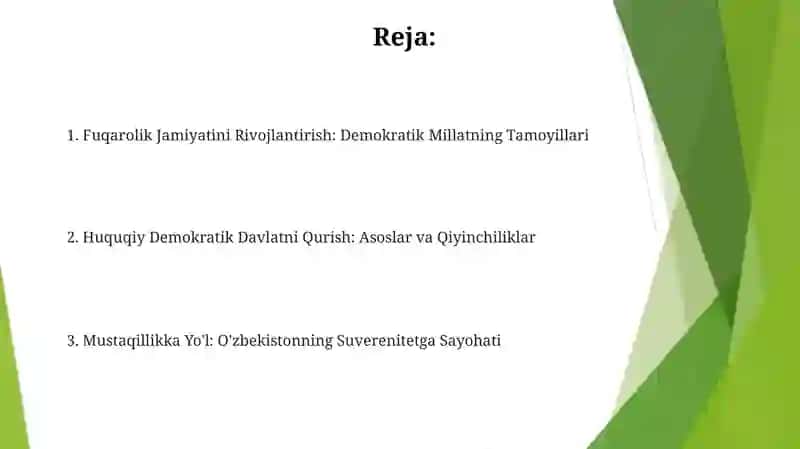 O'zbekistonning Mustaqillikka Yo'li 2