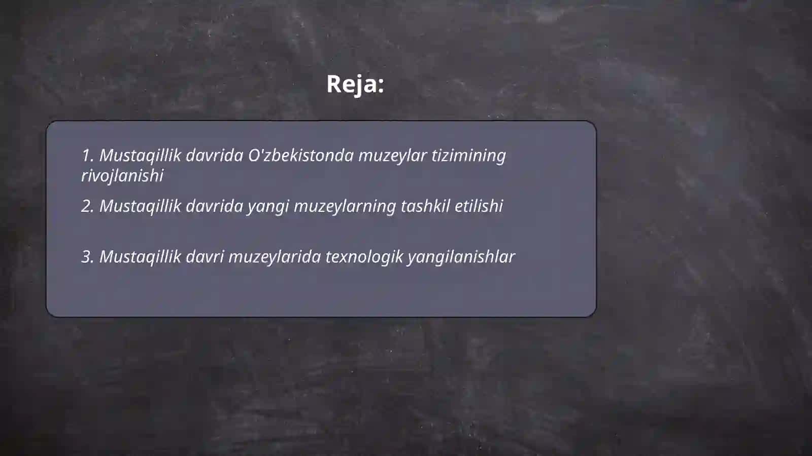 Mustaqillik davrida O'zbekistonda muzeylar va muzey ishi 2