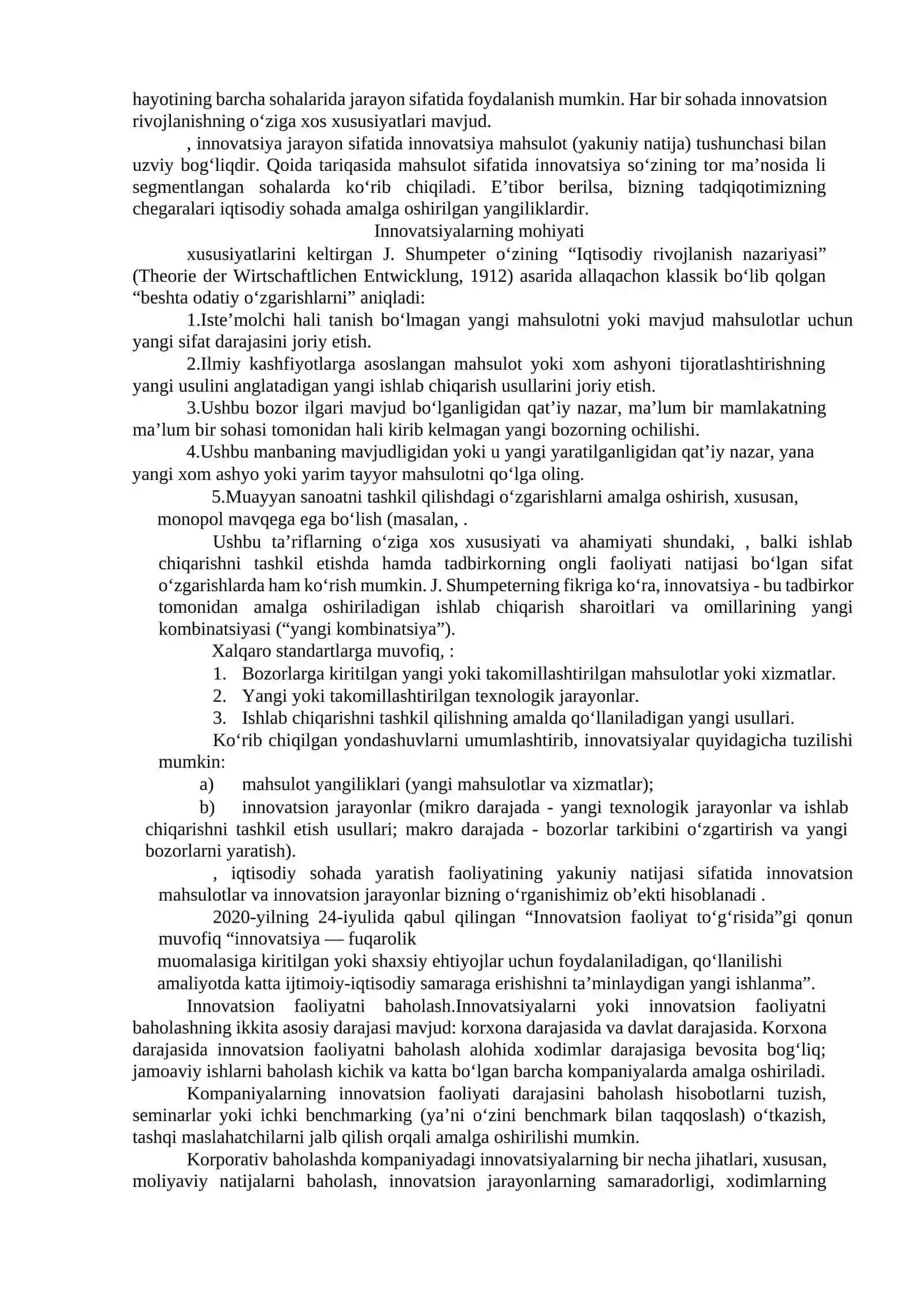 INNOVATSION RIVOJLANISHNING ASOSIY TUSHUNCHALARI. INNOVATSIYA NAZARIYALARI 2
