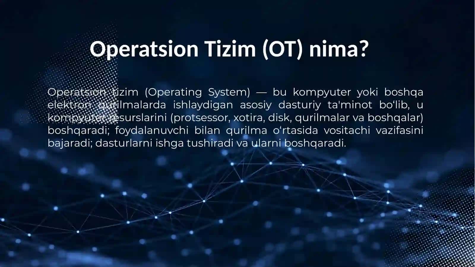 Operatsion Tizimlar 2
