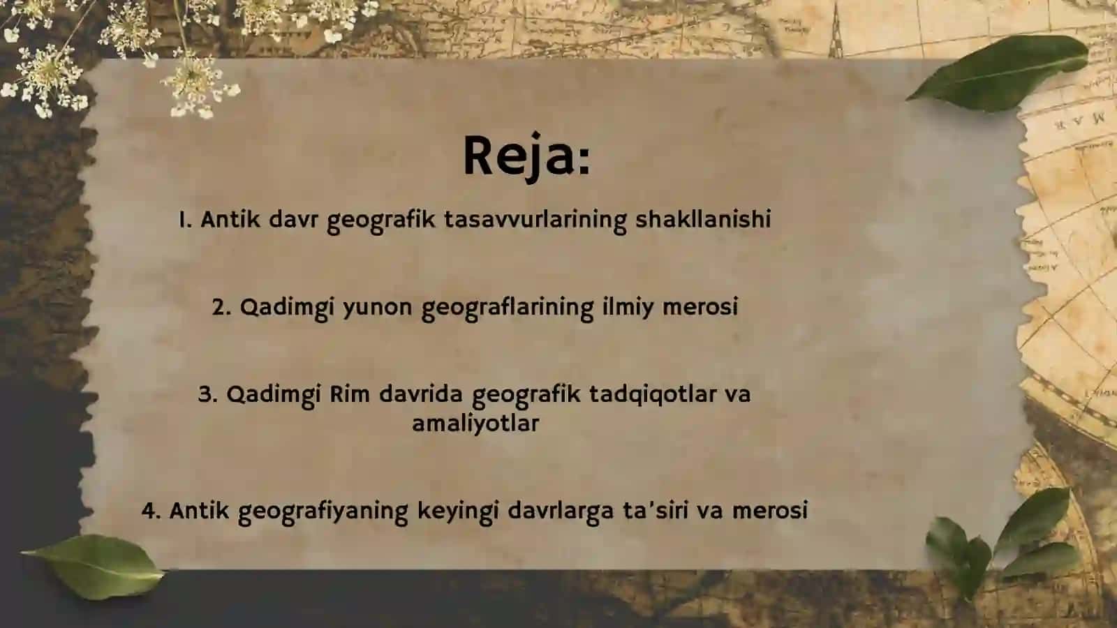 ANTIK DAVR TARIXIY GEOGRAFIYASI/ fan tarixiy geografiya/ 2