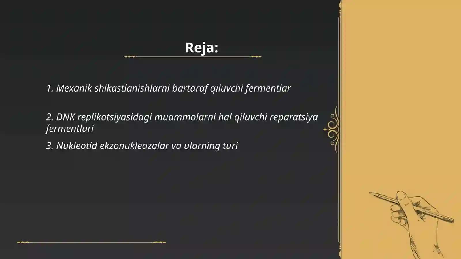 Reparatsiya fermentlari faoliyatining xilma-xilligi.Noallel genlarning oʻzaro taʼsiri.pleyotropiya 2