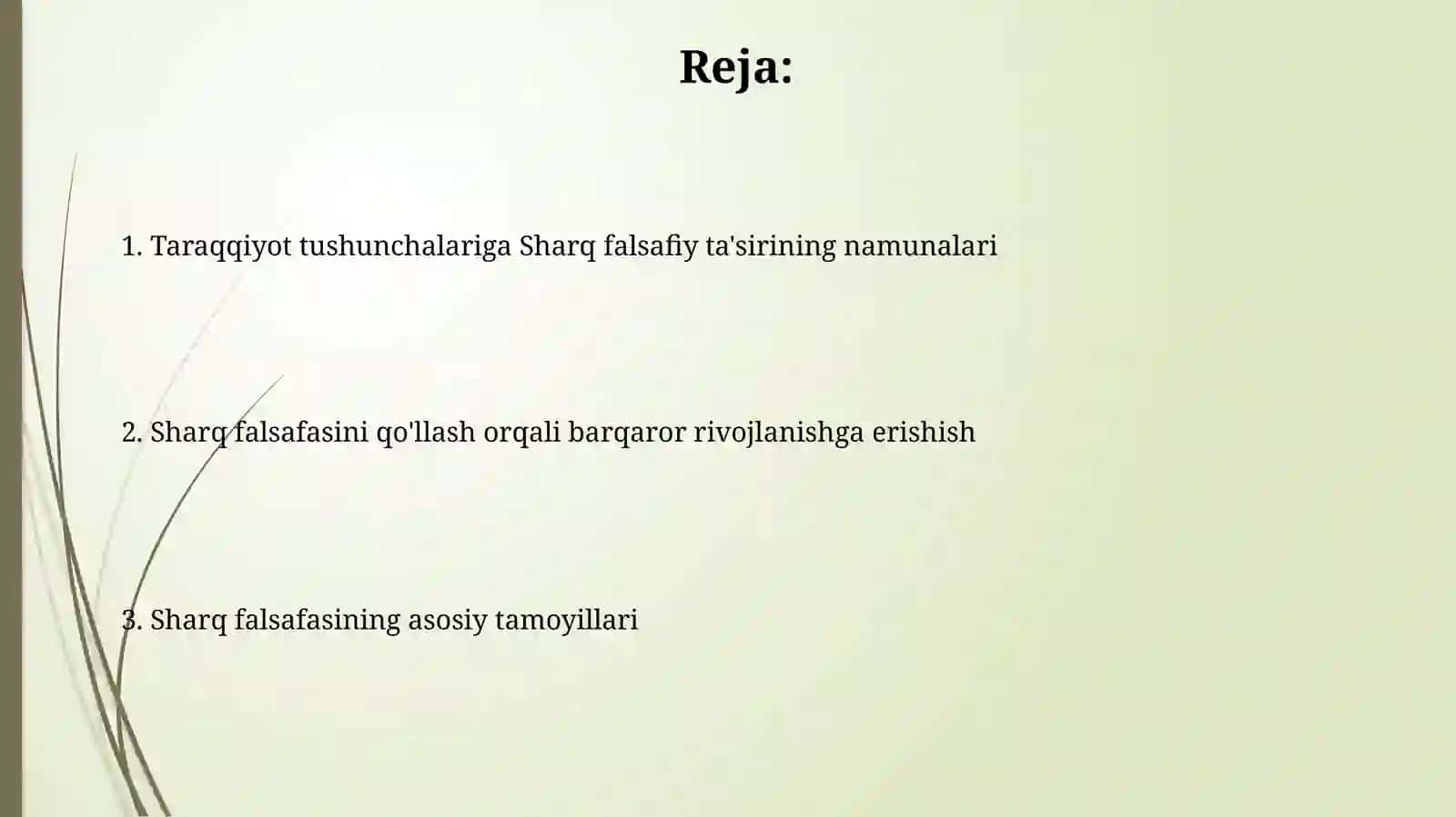Sharq falsafasi va taraqqiyotdagi roʼli 2