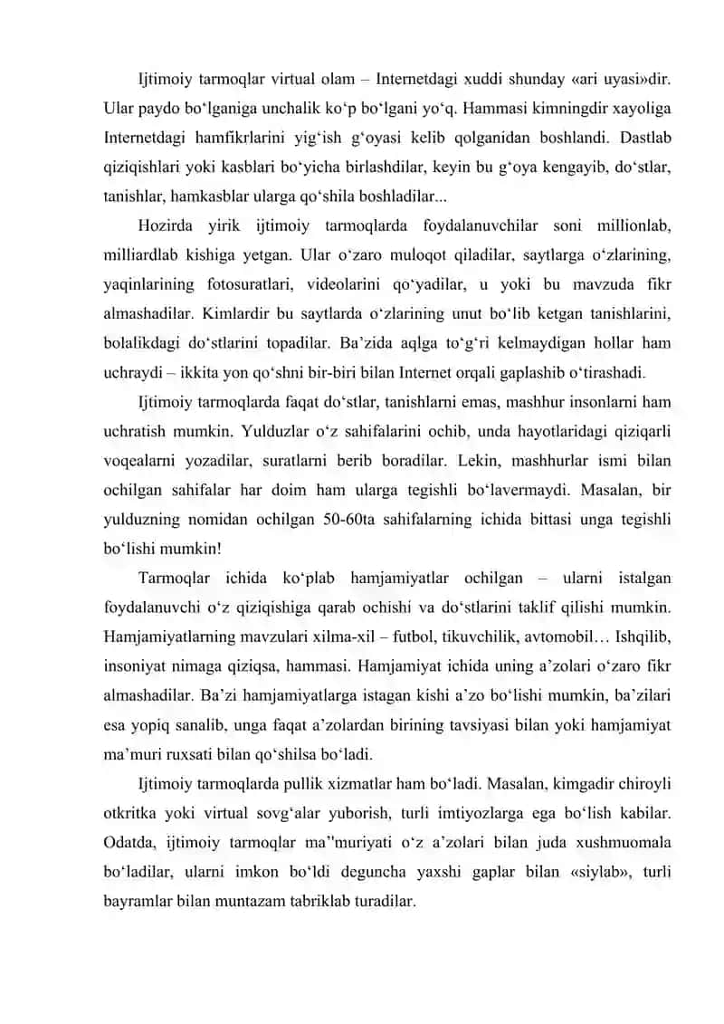 VIRTUAL OLAMGA QARAMLIK VA UNING OQIBATLARI 2