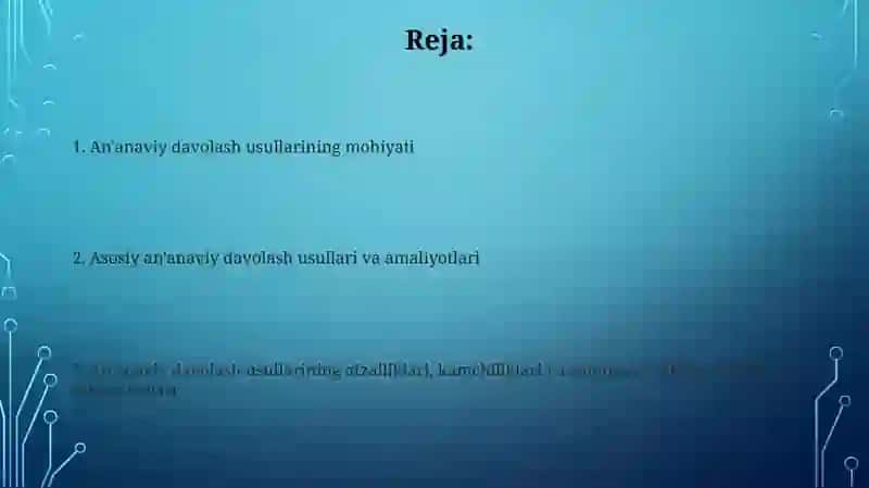 Noananaviy davolash usullari 2