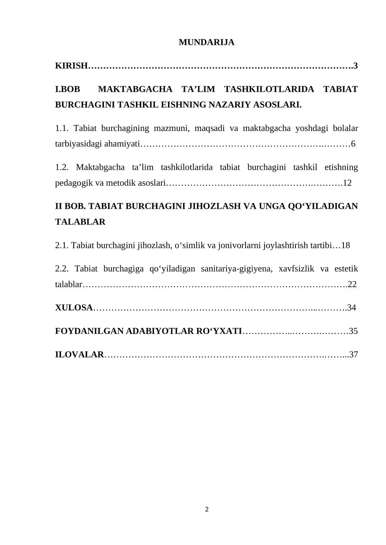 Maktabgacha ta’lim tashkilotlarida tabiat burchagini tashkil etish, unga  qoʻyiladigan talablar 2