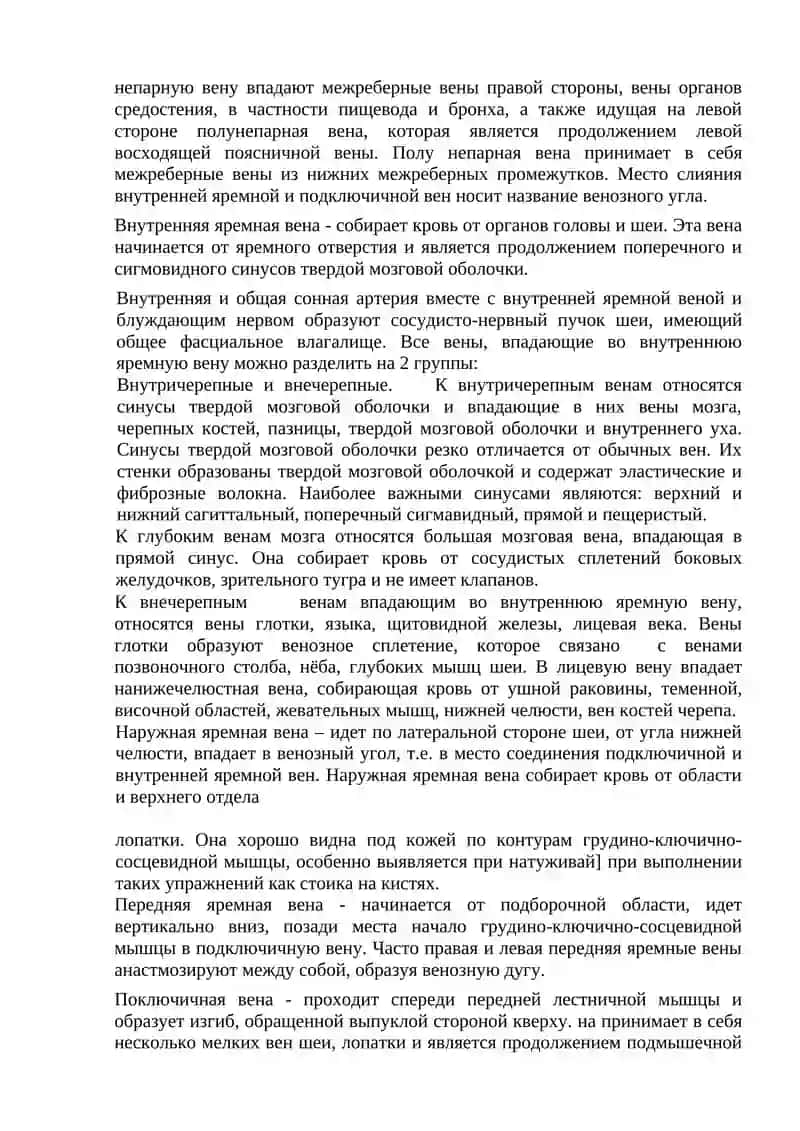 Лекция 13. «Общая анатомия венозной и лимфатической системы» 2