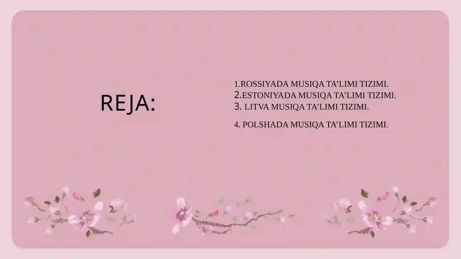 ROSSIYA, ESTONIYA, LITVA, POLSHAMAMLAKATLARIDA MUSIQA TA’LIMINING RIVOJLANISHI 2