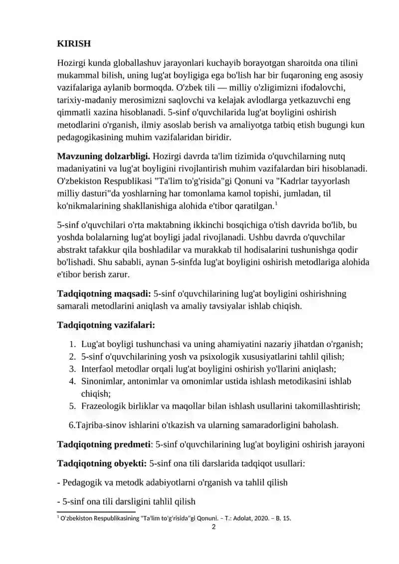 5-sinf o'quvchilarida lug'at boyligini oshirish metodlari 2
