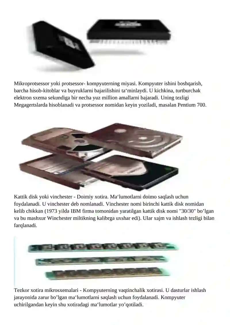 Zamonaviy kompyuterlar va ularning arxitekturasi 2