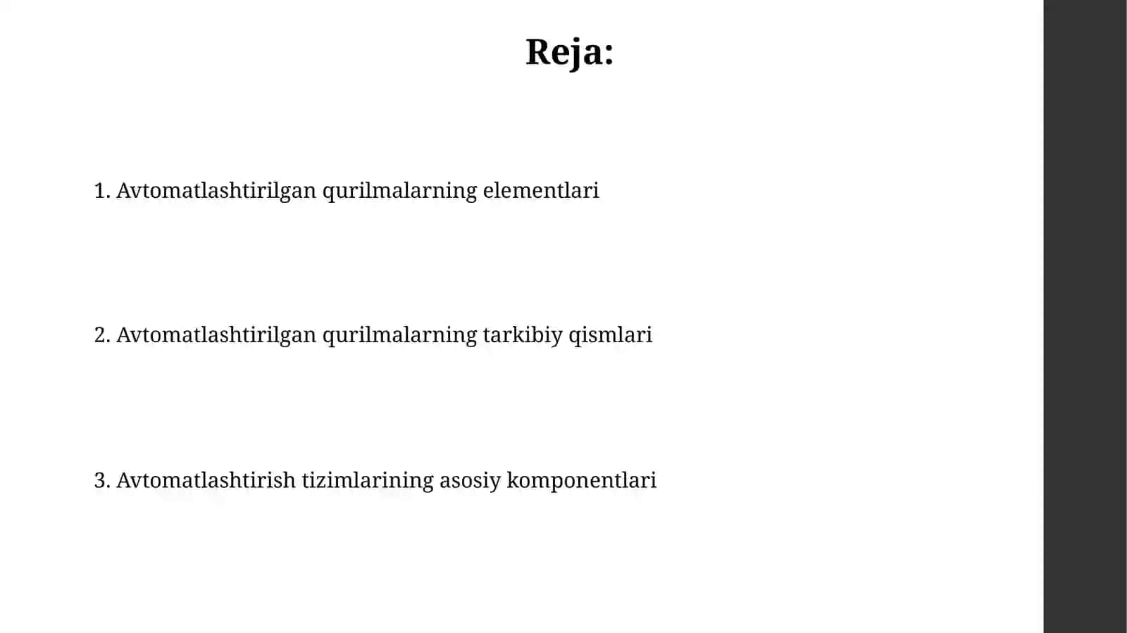 Avtomatizatsiya texnologiyalari 2